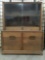 Red Lion Table Company three-drawer wooden china cabinet, approx. 44x21x57 inches.