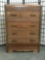 Vintage four-drawer walnut dresser, some mild wear & scratches, see pics. Approx. 31x18x33 inches.