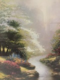 Framed 1995 signed/numbered print w/COA Thomas Kinkade - Petals of Hope, The Garden of Promise II