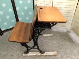 Antique children?s school desk from Buffalo, NY. Approx 28x24x22 inches.