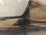 Framed Elizabeth Miller 1976 original watercolor Dune Series no. 1 Waterloo. Approx 32x25 inches.
