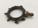 Vintage metal Asian heavy bracelet with bells. Approx 4x3x1 inches.