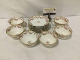 12 pieces of...Haviland...Limoges china. Plate approx 5x5 inches.