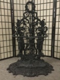 Antique cast iron Corneau Alfred a Charleville No. 27 umbrella stand approx. 42x30x13 inches.