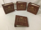 4 binders filled w/ gilded 22Kt gold American replica stamps from the Postal Commemorative Society+