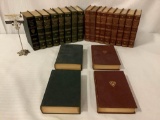 21 antique early 1900s copies of Harvard Classics, The Five Foot Shelf of Books & Shelf of Fiction