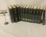 12 vintage Encyclopedia Britannica books: Mark Twain, Woolf, Thoreau & many more 15x14x10 inches.