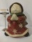 2010 Target Christmas Holiday stoneware angel cookie jar, approx. 12x10x7 inches.