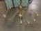 Vintage gold tone large 12 lamp chandelier/ hanging light fixture