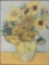 Print of Vincent Van Goghs Sunflowers.