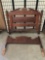 Antique wood bed frame, does not include side rails, approx 57x49 inches.