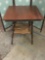 Antique Conrey and Birley table co. oak parlor table. approx 29x24x24 inches.