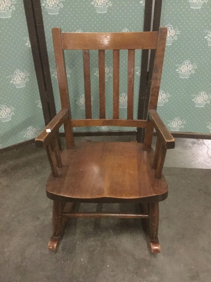 Vintage child?s rocking chair.