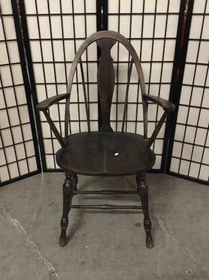 Vintage wooden arm chair.
