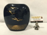 Otagiri Seagull Japanese china vase. Measures approx 7.5x7.5x3 inches.