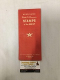 1939 Associated Oil company Road to Romance Stamps of the West Collection. Measures approx 9x4 in.