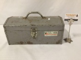 Vintage Vermont American tool box full of hand tools.