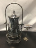 Simpson, Hall, Miller & co. Pitcher with stand. Both have dents.