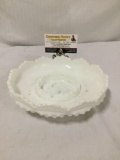 Vintage Fenton hobnail milk glass ash tray.