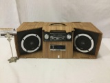 Kraco KAS-2/4 (?) am/fm radio/cassette player w/speakers & PB-131B Power Boaster in cardboard case.