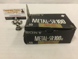 Box of 9 Sony Metal Bias SR100 100 minute cassette tapes.