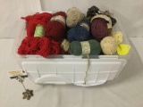 Lot of dozens of skeins/balls of, mostly wool, yarn, from companies like Reynolds & Dexters.