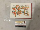 Hand drawn Chinese rainbow calligraphy. Measures approx 7x5 inches.