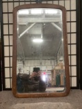 Vintage wall hanging mirror, some wear, see pics. Approx. 39x23x1.5 inches.