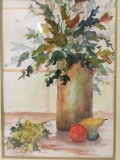 Original watercolor of plants and fruit by dolly black.