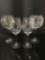 4 Mikasa Etched Wine Glasses