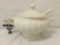 Vintage 50's California Pottery (marked illegible) soup tureen w/ ladle