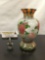 Mackenzie Childs glass vase, made in Aurora, New York