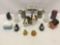 (7 sets) 14x salt and pepper shakers: dogs, lighthouse, fishbowl, & other misc. shapes