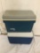 2x coolers: Thermos / Coleman, Approx. 22x14x14