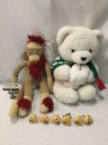 Sock monkey, Reddy bear, and teddy bear head drawer pulls.