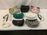 7 Miche handbags w/ 5 straps, incl. black, green, pink, white, & tan purses