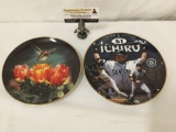 2x collectors plates - Hummingbird and Seattle Marineers - Ichiro