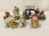 lot of collectible bear figures