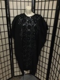 handmade sequined dress/ top. Measures 49 inches from neck to bottom hem.
