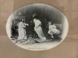 Antique photo print of Reading the Fairy Tales.