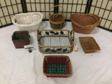Selection of 6 modern baskets - great for decor