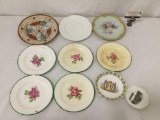 Lot of porcelain china plates. Royal Albert, Imperial crown, Haviland, The Foley, & more