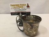 Antique Napier silverplate children's cup w/ incised animal designs