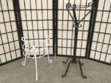2 metal plant stands