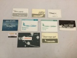 9 vintage BOEING airplane reference guides / diagram booklets, 1960s - 1990s.