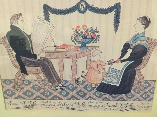 Portait of the Fuller Family c.1834 Print, professional matte and frame