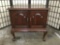 Ethan Allen cherry wood Queen Anne end table cabinet