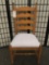 Modern Webb furn co. maple dining chair with upholstered seat and carved front