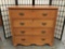 Vintage 4 drawer maple dresser in fair cond - batwing pulls