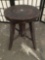 Vintage mahogany plain stool or piano seat